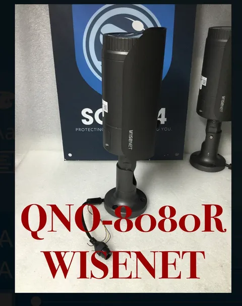 Wisenet QNO-8080R Network Bullet Color Camera W/ 5MP 3.2-10mm (SN:1TPY) TESTED!