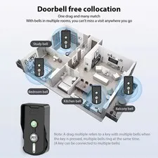 1-Wireless Doorbell Intercom Smart Long Range Communicate Home Office