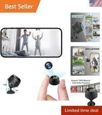 Compact 1080P Mini WiFi Security Camera with 150° Wide Angle & Night Vision