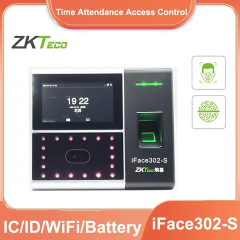 ZKTeco iFace302-S Time Fingerprint Facial Recognition Access Control Terminal