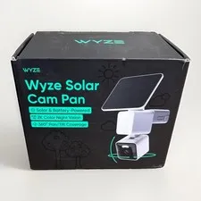 Wyze Solar Pan Cam Solar Outdoor Home Security Camera w 2K HD Color Night Vision