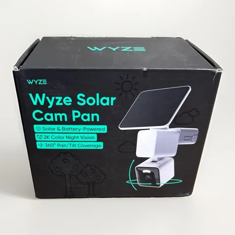 Wyze Solar Pan Cam Solar Outdoor Home Security Camera w 2K HD Color Night Vision