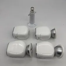 LOT OF 4 Netgear Arlo VMC3030 Wireless In/Outdoor Security Cameras W/ 3 Mounts
