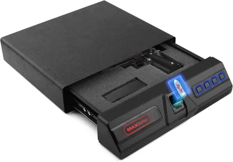 MAXSafes Slide-Away Handgun Safe with Biometric Finger Vein Lock 10005V