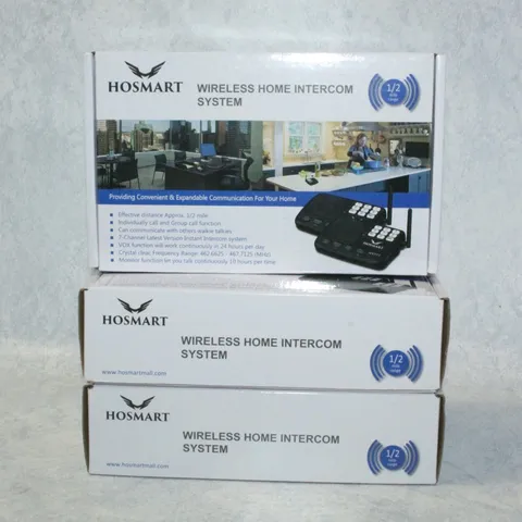 NEW Hosmart HY-777 Wireless Home Intercom System 3 Pack (1 Unit Per Box)