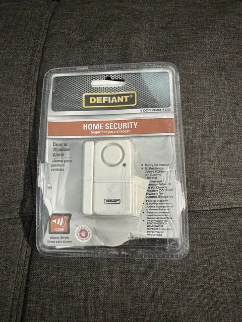 Defiant Home Security Door Window Alarm 1001-090-100 2 Settings Chime Siren New
