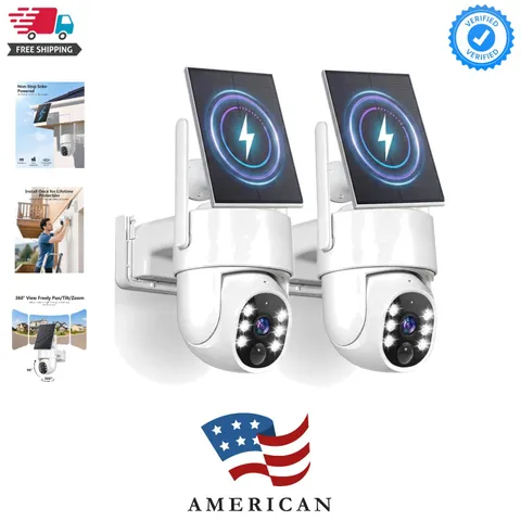 5G Solar Security Cameras Wireless Outdoor, 2K Cameras for Home Security Outd...