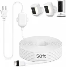 50FT Power Adapter for Ring Spotlight Cam Plus/Pro , Ring Outdoor Cam