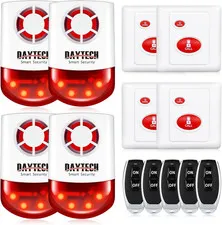 Strobe Siren Alarm Home Caring Loud Outdoor SOS Alert System