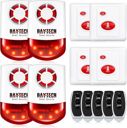Strobe Siren Alarm Home Caring Loud Outdoor SOS Alert System