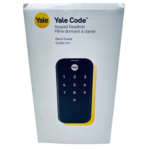 Yale Code YED210-NR-BSP Electronic Deadbolt Door Lock Keypad/Keyed Access Black