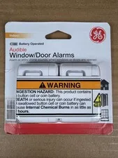 GE Audible Window/Door Alarms 2 Pack New In Package Batteries Included