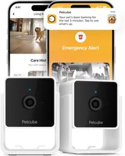 Cam the Pack of 2 | Indoor Wi-Fi Pet Security Camera with Phone App, 2-Way Audio