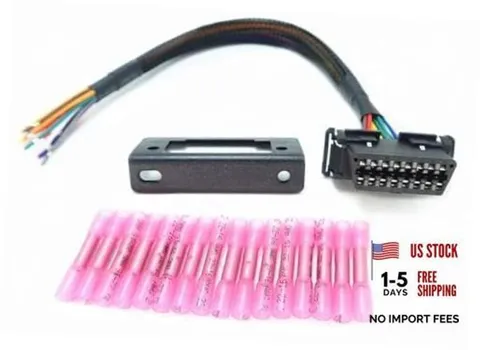 OBD2 J1962 Female to Open Pigtail Cable Bracket OBDii Port Replacement Cable