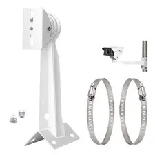Aluminum Alloy Corner Pole Mounting Bracket for Security Camera, Universal Wa...
