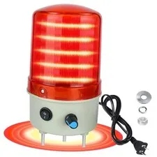 Industrial Warning Light LED Rotating 110V-120V AC Red for 110V - 120V AC