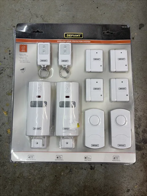 Defiant Wireless Home Security Protection System Complete 4 Door/window 2 Motion