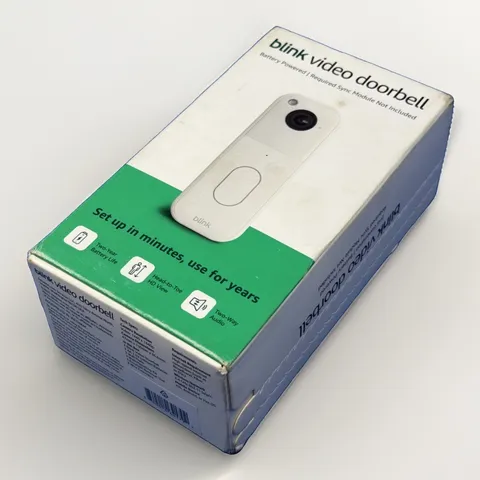 Blink Video Doorbell 2nd Gen 1440p HD White Sync Module Not Included Sealed