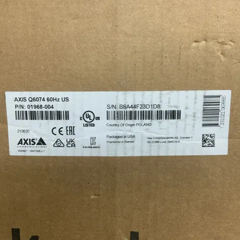 NEW SEALED Axis Q6074  60Hz US Outdoor PTZ Dome Network Camera P/N: 01968-004