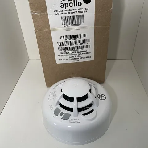 Apollo 51000-600 Wireless Smoke Heat CO Detector White Battery Indoor Alarm