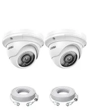 ZOSI 2PK 5MP Add-on POE IP Security Camera with Etherent POE-2Cam, POE-2Cam