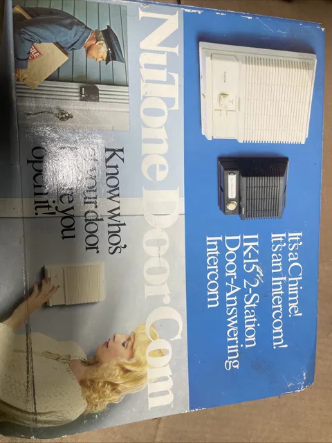 VINTAGE NuTone Door Com IK-15 2-Station Door Wired NO TRANSFORMER FOR PARTS ONLY