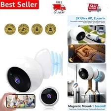 Install-Free Outdoor 2K Security Camera: Magnetic, Weatherproof, Two-Way Audio