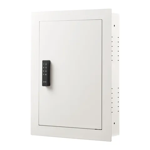Uimoso 0.83 sq.ft Wall-Mounted Safe with Keypad, Lock, and Adjustable Shelves