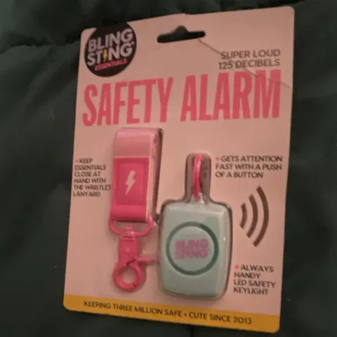 Bling Sting Safety Alarm 125dB Pink Light Blue Wristlet Lanyard LED Keylight