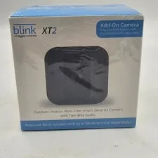 Blink XT2 Add-On Smart Security Camera 1080p HD Wire-Free BCM00200U Black New