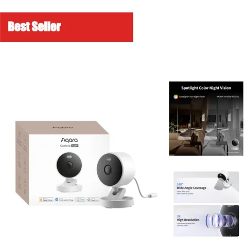 Aqara G100 2K Indoor/Outdoor Security Camera, HomeKit, Alexa, Google