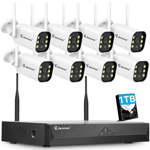 JENNOV Outdoor Wireless IP Camera HD 5MP Audio WIFI Security Camera System IP66