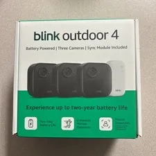 Blink Outdoor 4 1080p Wi-Fi Outdoor 3-Camera Security System Black