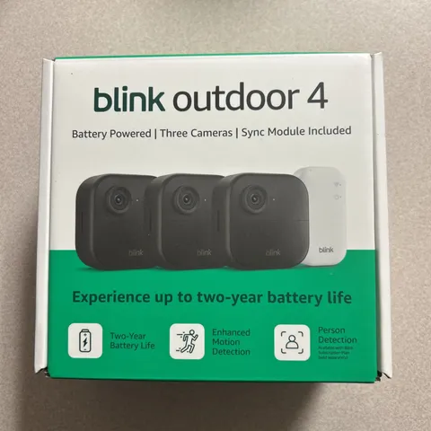 Blink Outdoor 4 1080p Wi-Fi Outdoor 3-Camera Security System Black