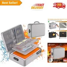 Secure 8-Layer Fireproof and Waterproof Document Organizer with Combination Lock