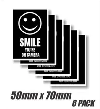 Funny Warning CCTV Security Surveillance Camera Sticker Sign Decal 50mm x 70mm 