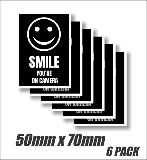 Funny Warning CCTV Security Surveillance Camera Sticker Sign Decal 50mm x 70mm 