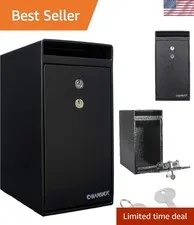 Durable Dual Key Depository Safe - 12in x 9in x 6in, Essential Security Tool