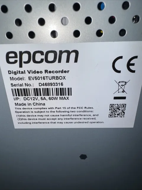 Epcom EV-5016turbox DVR 16 Channels 8 MP (4K) TurboHD + 16 Channels IP