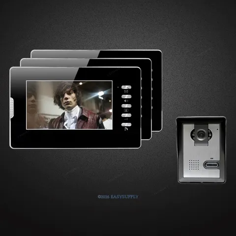 7" Video Door Intercom System with Mute Mode for Home Security for House/ Flat