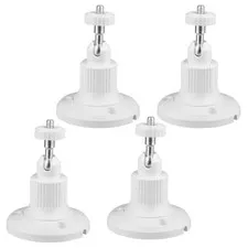 4-Pack White Wall Mount for Security Cameras, 1/4" Screw, Adjustable