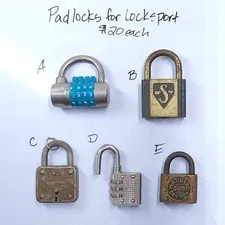 V: Locksport Collector Variation Lot: 5 different locks sold separately, no keys