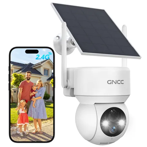 Solar Security Cameras Wireless Outdoor 2.4G WiFi, SD/Cloud Storage
