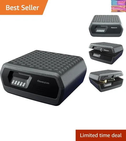 Fireproof and Waterproof Lock Box with Digital Keypad Lock, Shelf Safe for Do...