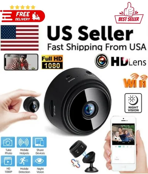 Mini Wireless Record Camera WiFi IP Home Security DVR Night Vision HD USB 1080P