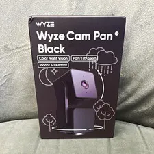 Wyze Cam Pan v3 Black 1080p Wi-Fi Indoor/Outdoor Color Night Vision Pan/Tilt