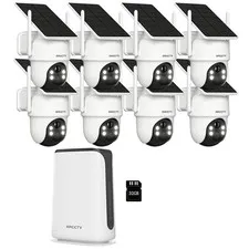 ARCCTV 4MP Solar Powered Security Camera System Outdoor Wireless PTZ 2 Way Audio