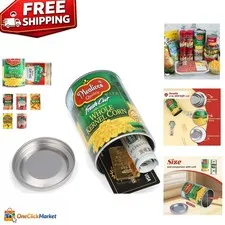 Realistic Fake Can Diversion Safe for Hiding Keys, Cash & Jewelry - Metal Yellow