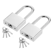 2Pcs 48 x 97mm Heavy Duty Lock Alloy Steel High Security Padlock with 8 Keys