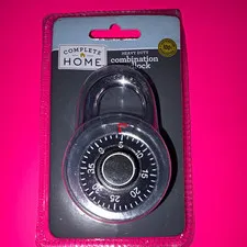 Complete Home Heavy Duty Combination Dial Padlock, Black/Silver, Medium 30mm